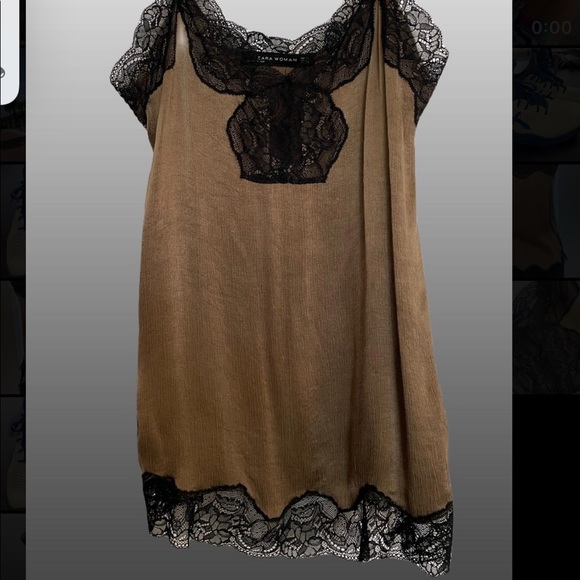 Tops - ZARA lace and silky EXCLUSIVE TOP